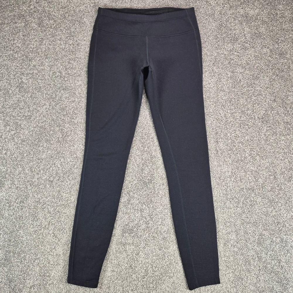 Athleta Polartec Power Stretch Fleece Lined Leggings Womens ST Small Tall Black